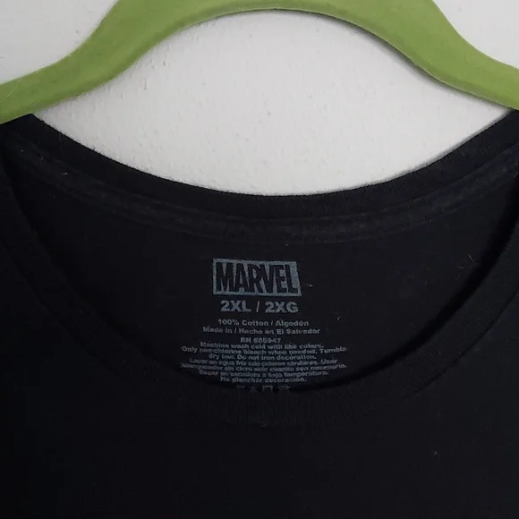 Men's 2XL MARVEL Comics Black Short Sleeve T-Shirt - Picture 3 of 4